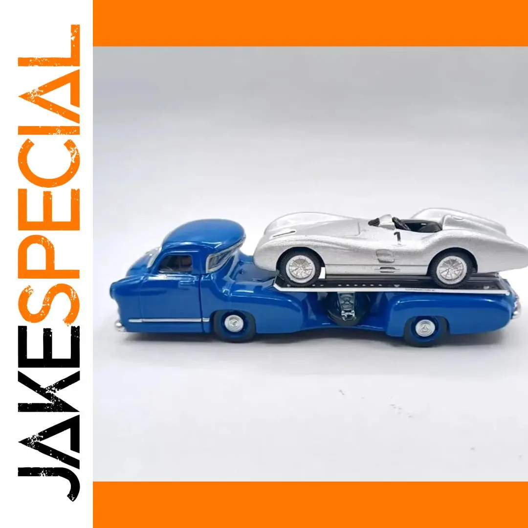 Vintage Blue Trailer Transporter Diecast Model 1:64 1 Vintage Blue Trailer Transporter Diecast Model 1:64