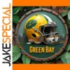 Vintage Green Bay Packers Round Aluminum Wall Sign