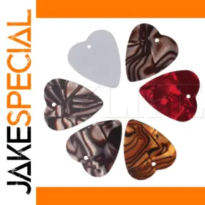 Multicolor Heart-Shaped Guitar Picks Set