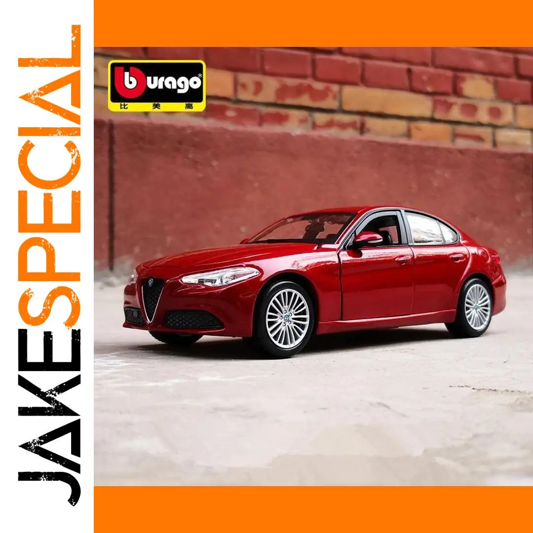 Vivid Red Alfa Romeo Giulia Coupe Model 1:24 Scale 1 Vivid Red Alfa Romeo Giulia Coupe Model 1:24 Scale
