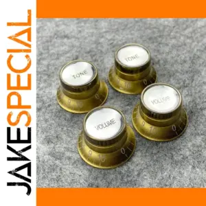 Gold Top Hat Guitar Control Knob Set for LP/SG