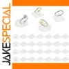 12-Pack Clear Acrylic Ring Display Holders