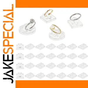 12-Pack Clear Acrylic Ring Display Holders
