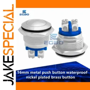 Waterproof Nickel-Plated Brass Push Button Switch