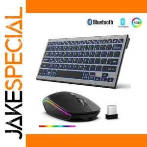 Wireless Keyboard and Mouse Set with RGB Backlit