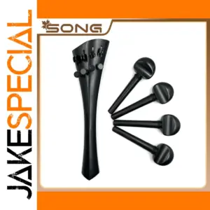 Elegant Ebony 4/4 Cello Tailpiece with Fine Tuners