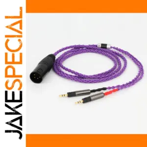 Purple Braided Headphone Cable for Audio-Technica
