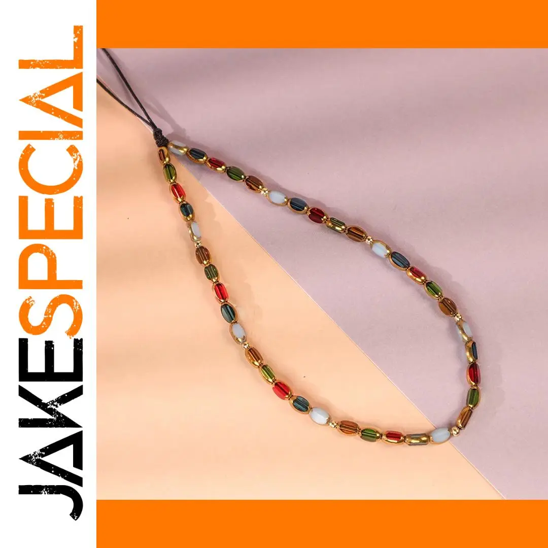 Vibrant Beaded Phone Lanyard for Stylish Carrying 1 Vibrant Beaded Phone Lanyard for Stylish Carrying