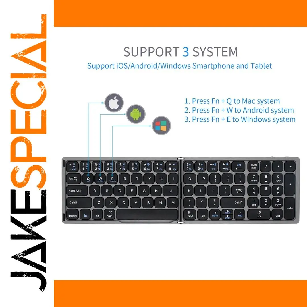 Foldable Wireless Bluetooth Keyboard for Travel 1 Foldable Wireless Bluetooth Keyboard for Travel