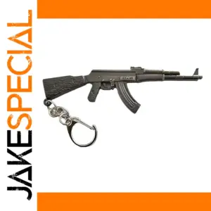 AK-47 Gunmetal Keychain with Textured Detailing