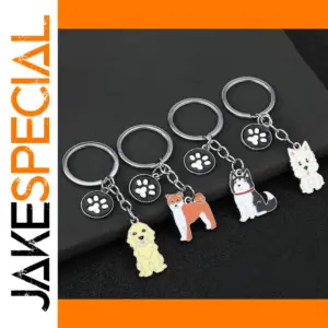 Dog Breed Memorial Keychain in Silver