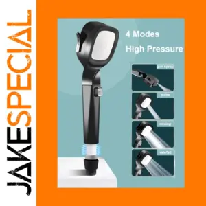 High-Pressure Handheld Shower Head with 4 Modes
