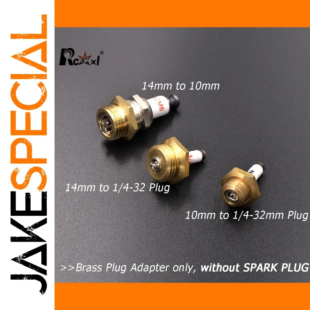 Brass Spark Plug Adapter for RC Cars 1 Brass Spark Plug Adapter for RC Cars