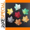 Colourful Maple Leaf Embroidery Patches Set