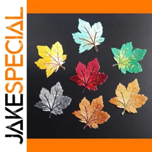 Colourful Maple Leaf Embroidery Patches Set