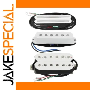 Alnico 5 SSH Guitar Pickup Set in White