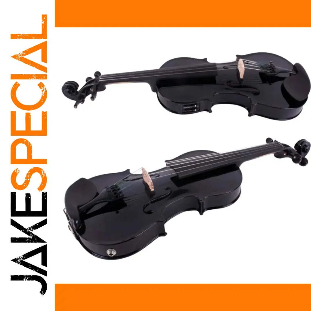 Elegant Black Electric Acoustic Viola 15-16 Inch 1 Elegant Black Electric Acoustic Viola 15-16 Inch