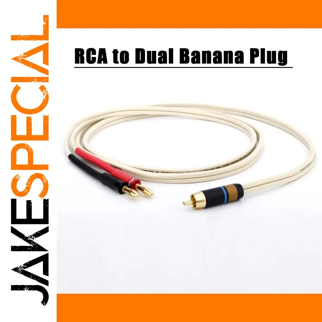 RCA to Dual Banana Plug Audio Cable 2x3.1mm² 1 RCA to Dual Banana Plug Audio Cable 2x3.1mm²