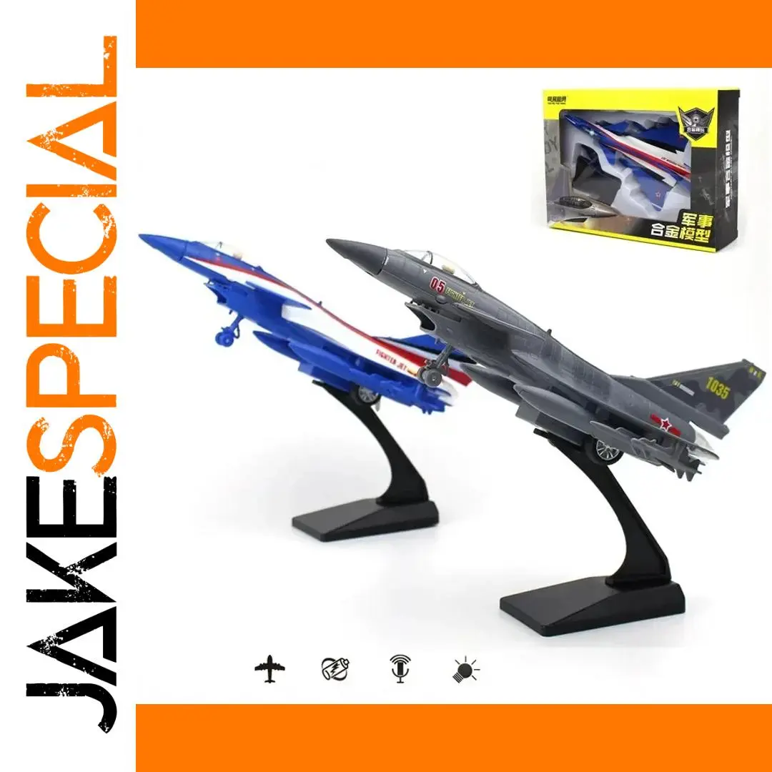 Diecast J-10 Fighter Jet Model in Blue or Gray 1 Diecast J-10 Fighter Jet Model in Blue or Gray