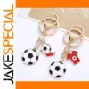 Rose Gold Mini Football Keychain for Fans
