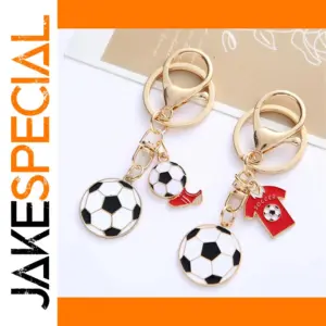 Rose Gold Mini Football Keychain for Fans
