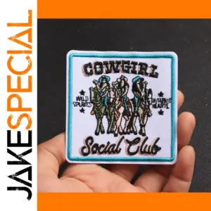 Cowboy Themed Decorative Iron-On Patch 7.4 cm