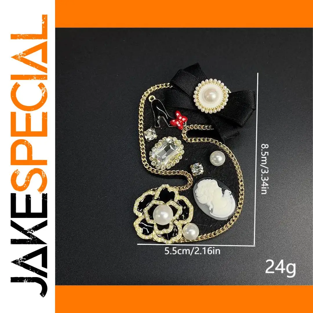 Gold Tone Fashion Brooch with Faux Pearl 1 Gold Tone Fashion Brooch with Faux Pearl