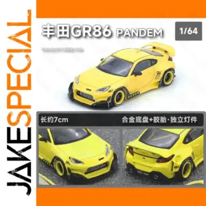 Vibrant Yellow Toyota GR86 Diecast Model 1:64