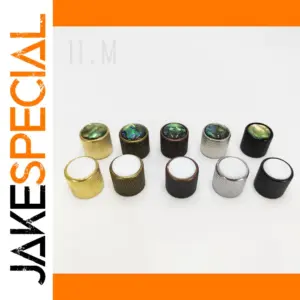 Metal Guitar Control Knobs with Shell Inlays
