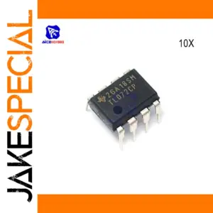 Set of 10 TL072CP Dual Op-Aamp ICs