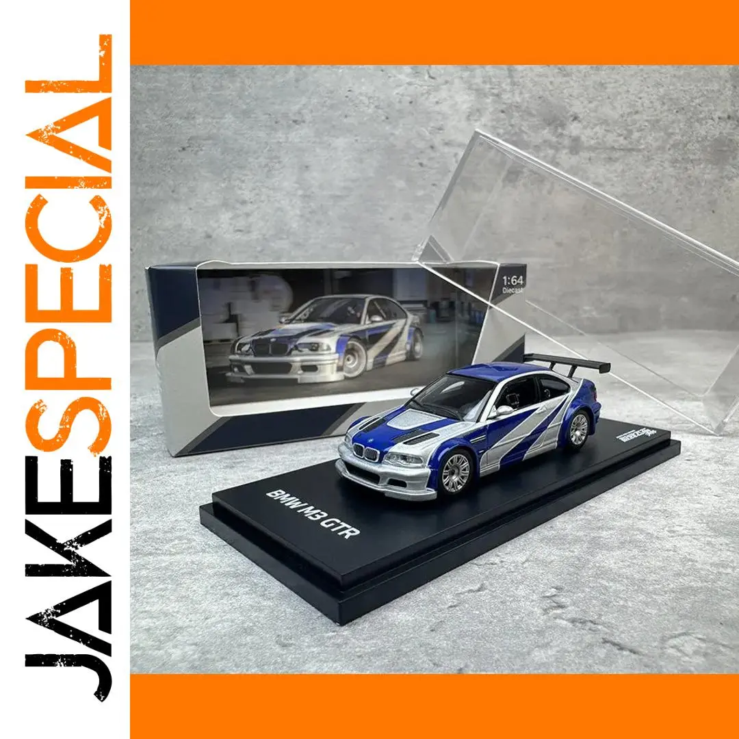 Blue BMW M3 GTR E46 Diecast Model Car 1:64 1 Blue BMW M3 GTR E46 Diecast Model Car 1:64