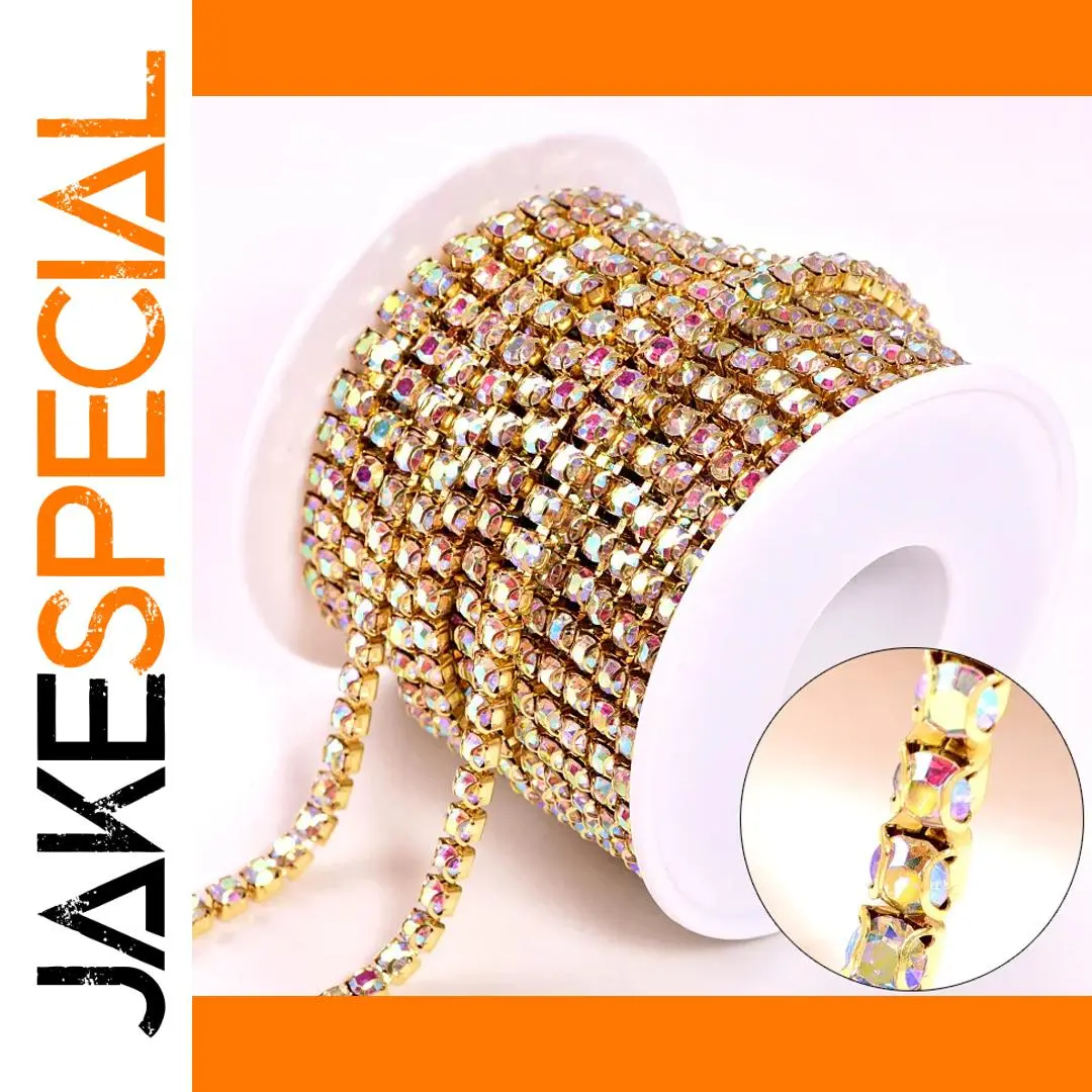 Sparkling 10-Yard Rhinestone Cup Chain 1 Sparkling 10-Yard Rhinestone Cup Chain