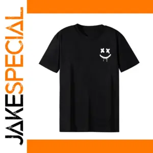 Bold Black Streetwear T-Shirt with Graphic Print