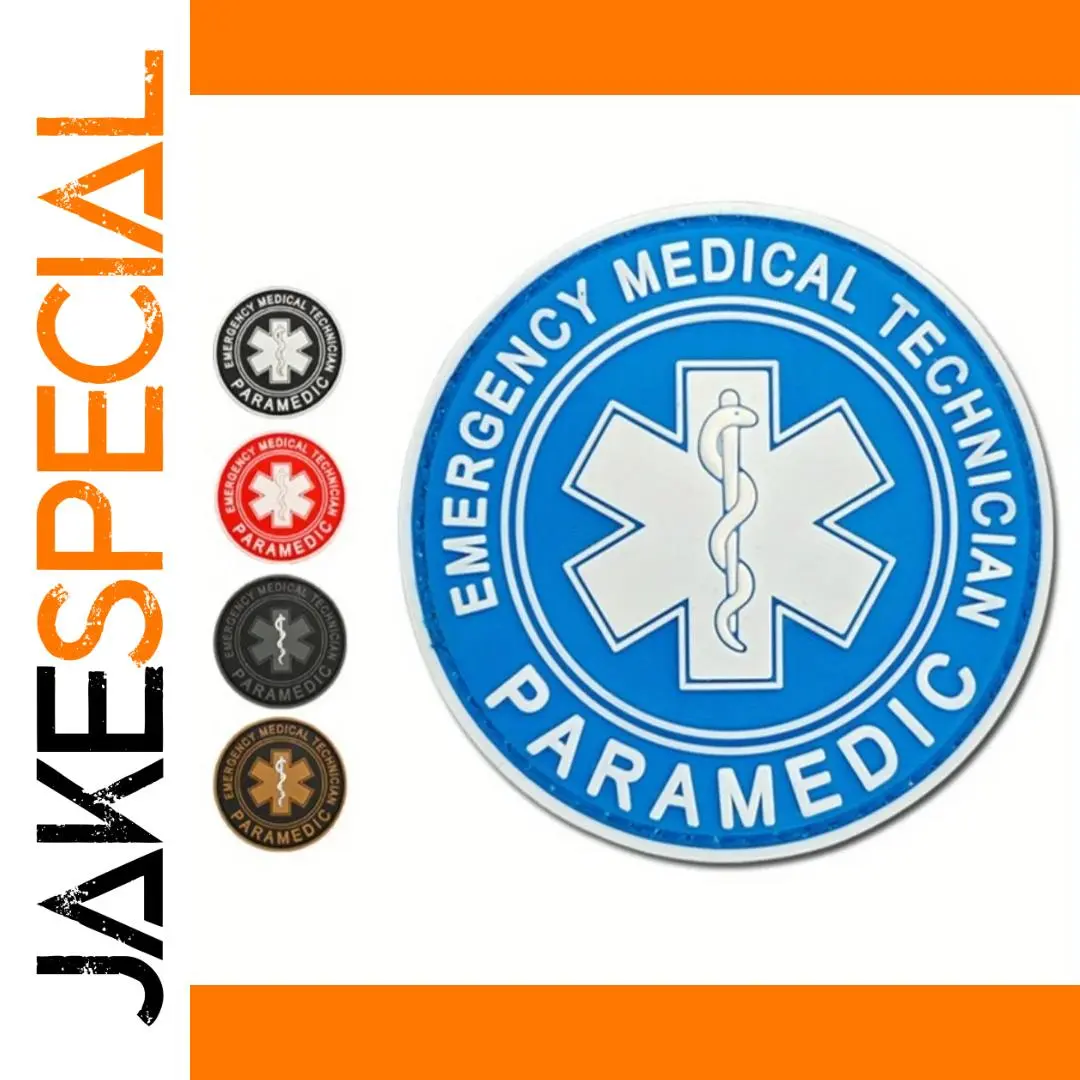 Emergency Medical Paramedic PVC Patch in 5 Colors 1 Emergency Medical Paramedic PVC Patch in 5 Colors
