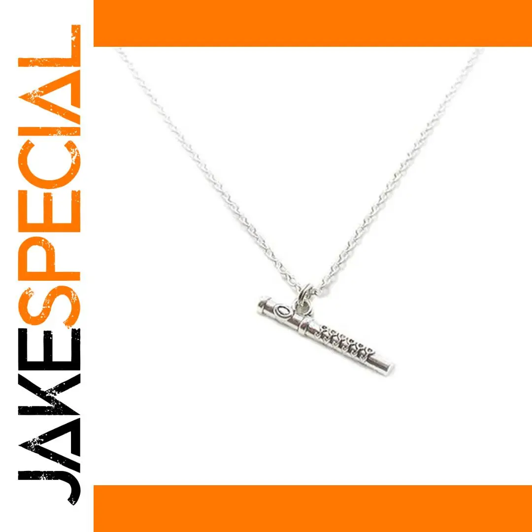Silver Flute Necklace for Music Lovers 1 Silver Flute Necklace for Music Lovers