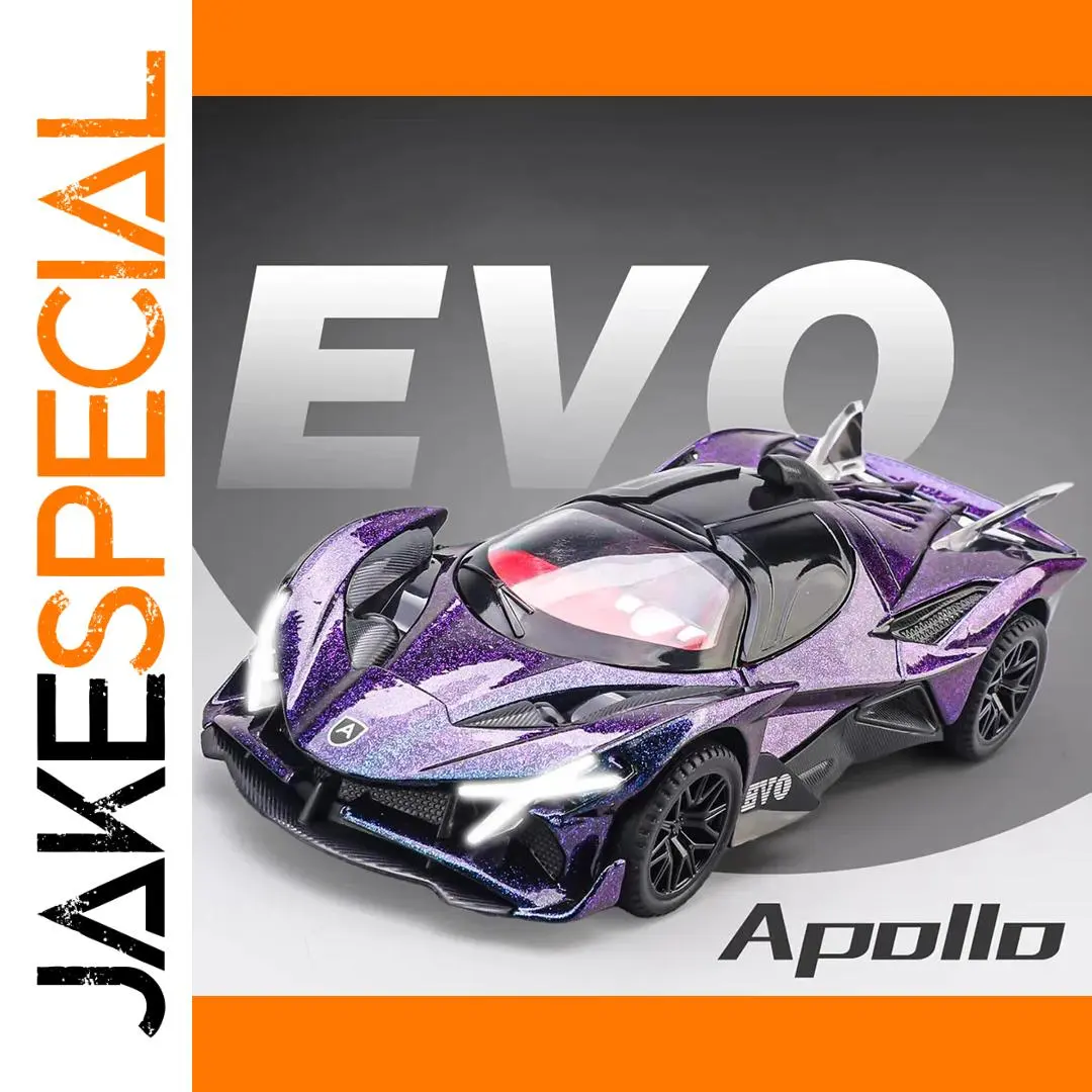 1:32 Scale Apollo EVO Car Model in Purple 1 1:32 Scale Apollo EVO Car Model in Purple