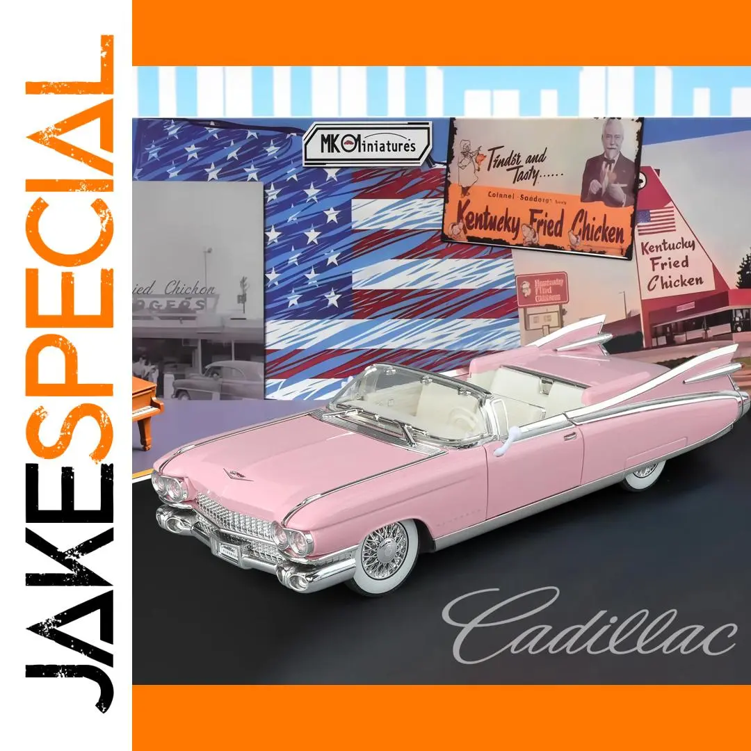 1959 Cadillac Eldorado Diecast Model in Pink 1 1959 Cadillac Eldorado Diecast Model in Pink