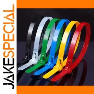 100-Pack Reusable Nylon Cable Ties 4x150mm