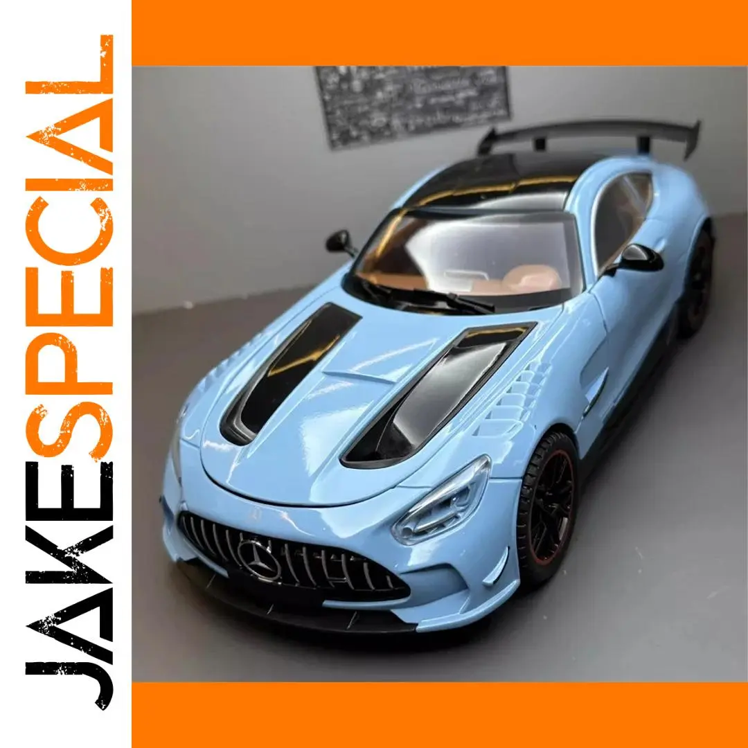 Light Blue Mercedes Benz GTR Miniature 1:18 Scale 1 Light Blue Mercedes Benz GTR Miniature 1:18 Scale