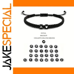 Personalized Initial Rope Bracelet for Men Women