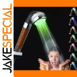 Color-Changing LED Shower Head with Mineral Filtration