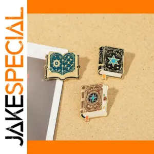 Halloween Book-Shaped Brooch in Vintage Style