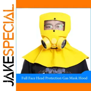 Bright Yellow Full Face Gas Respirator with Activated Carbon Filtration