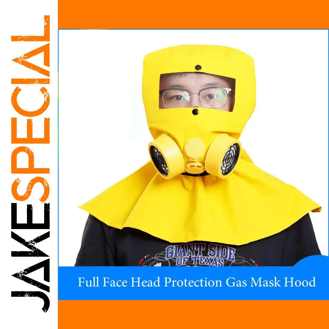 Bright Yellow Full Face Gas Respirator with Activated Carbon Filtration 1 Bright Yellow Full Face Gas Respirator with Activated Carbon Filtration