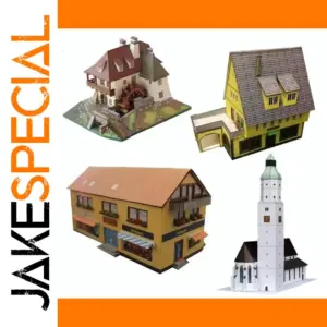 European Architecture Paper Model Kit for Crafting