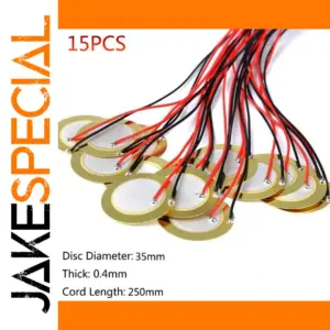 Set of 15 Gold Piezo Pickups for DIY Projects