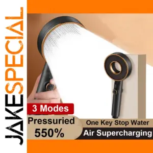 High-Pressure Round Shower Head with Adjustable Modes