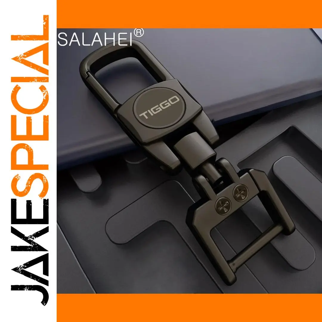 Black Metal Car Keychain for Tiggo Models 1 Black Metal Car Keychain for Tiggo Models