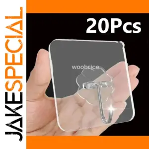 Transparent Self-Adhesive Wall Hook 6x6cm