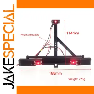 RC Aluminum Rear Bar with LED Light for TRX4, TRX6
